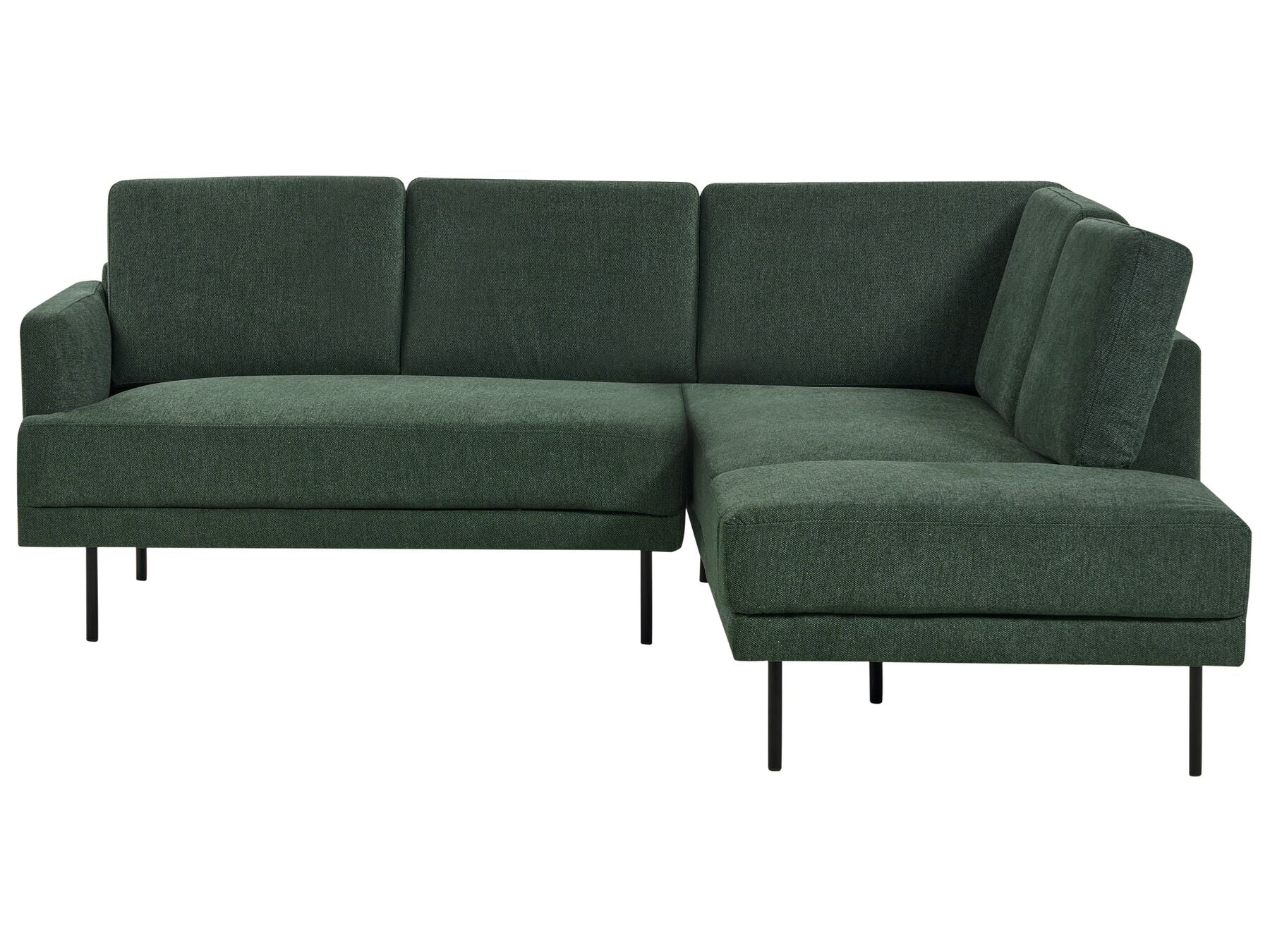 Corner Sofa BREDA Fabric Dark Green 4 Seater Left Hand