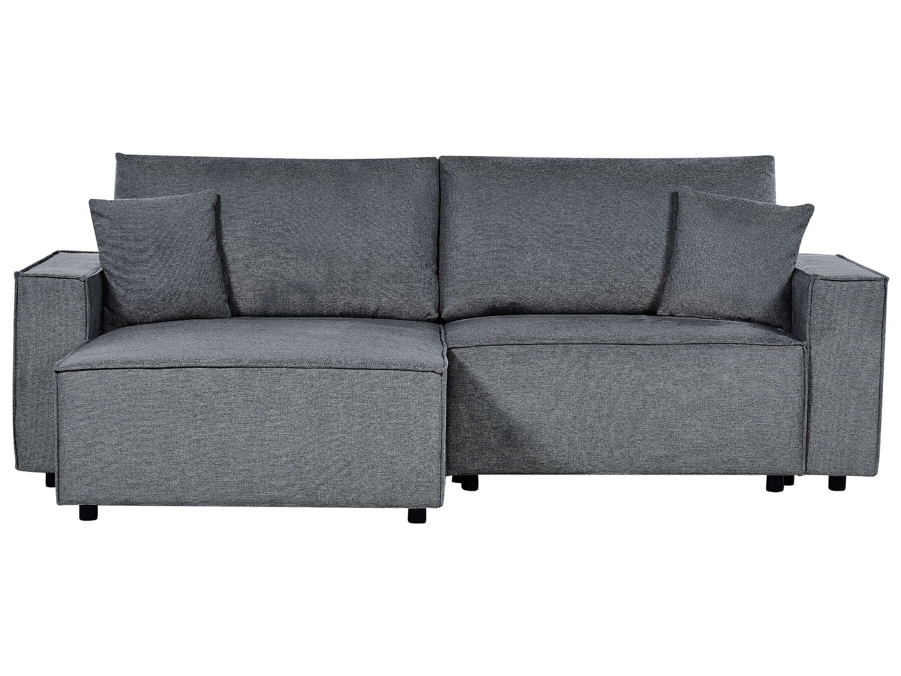 Corner Sofa Bed KARILA Fabric Dark Grey with Storage 3 Seater Right Hand