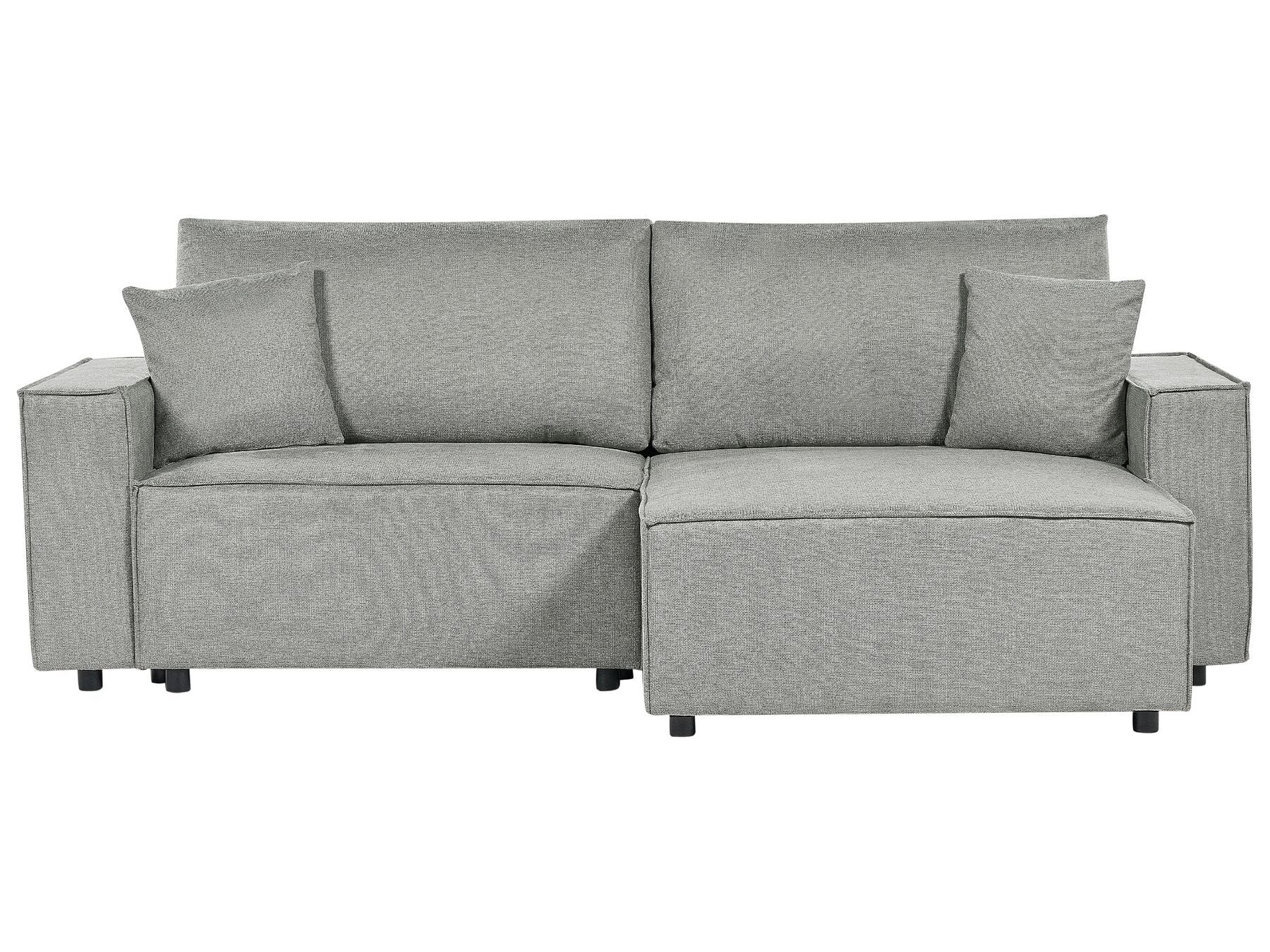 Corner Sofa Bed KARILA Fabric Grey with Storage 3 Seater Left Hand