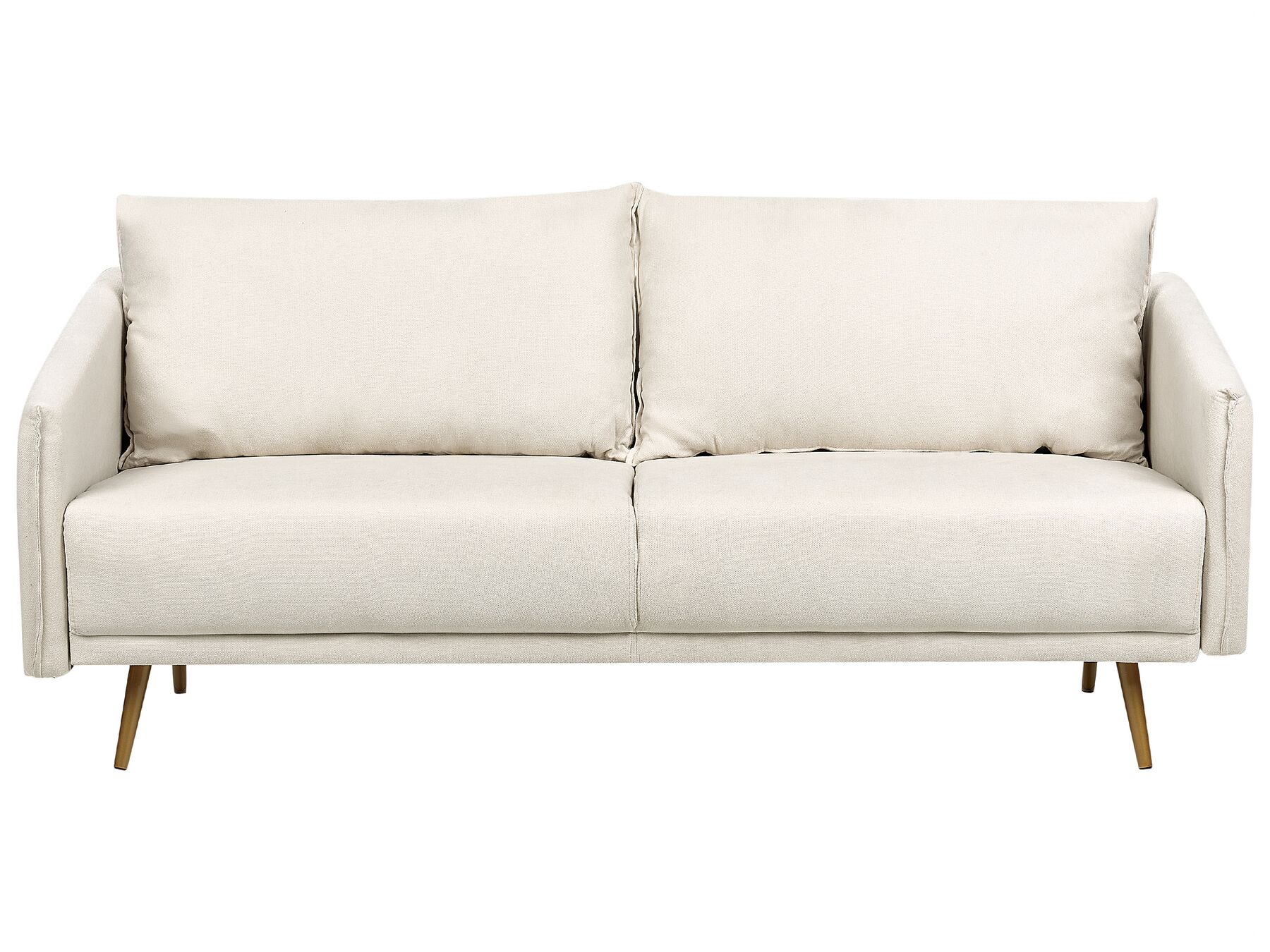 3 Seater Fabric Sofa Beige MAURA