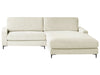 Corner Sofa Chenille Off-White 3 Seater Left Hand