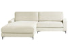Corner Sofa Chenille Off-White 3 Seater Right Hand