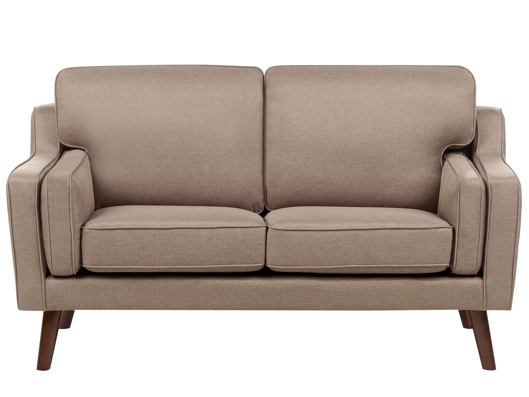 2 Seater Fabric Sofa Light Brown LOKKA