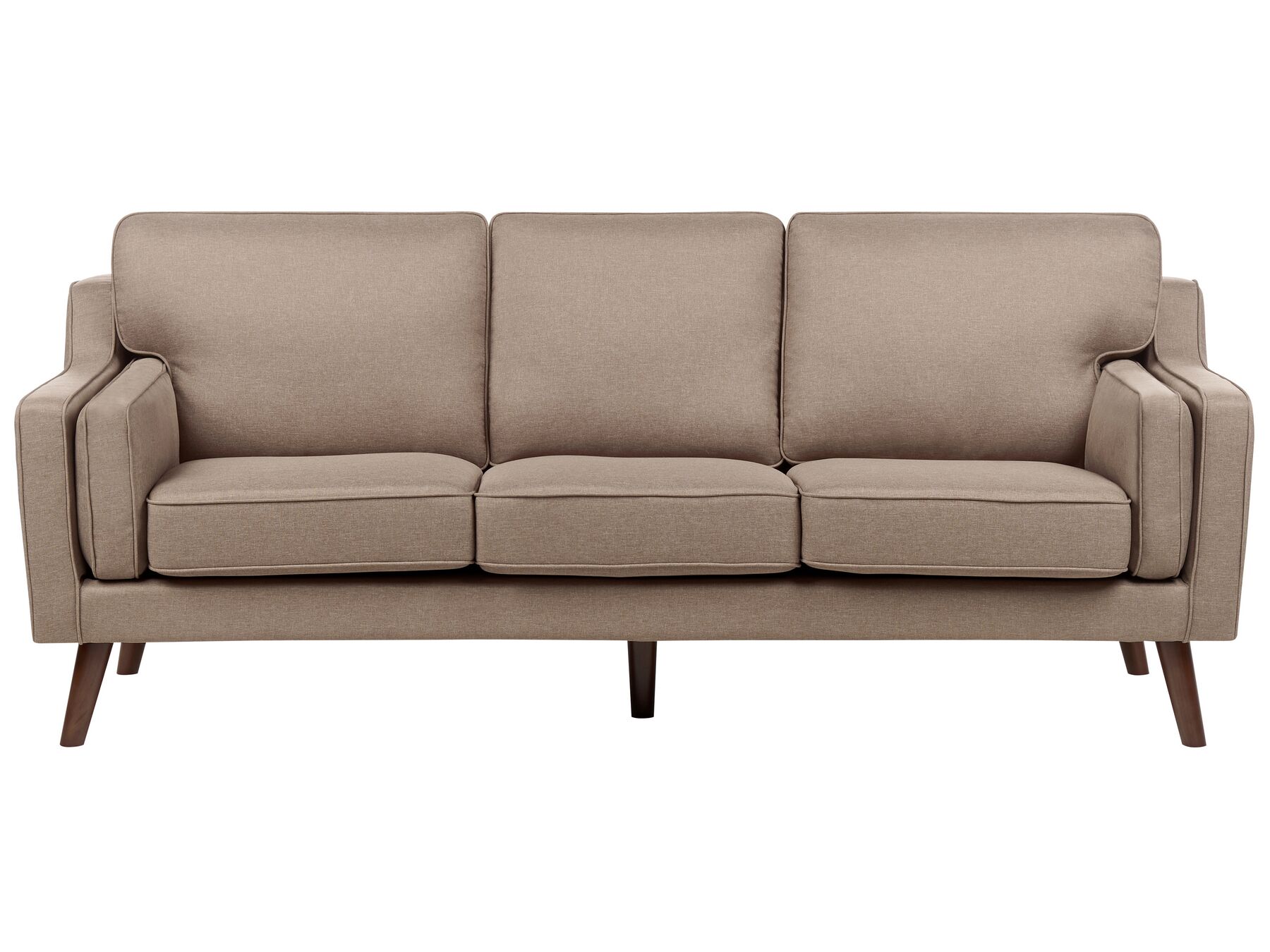 3 Seater Fabric Sofa Brown LOKKA