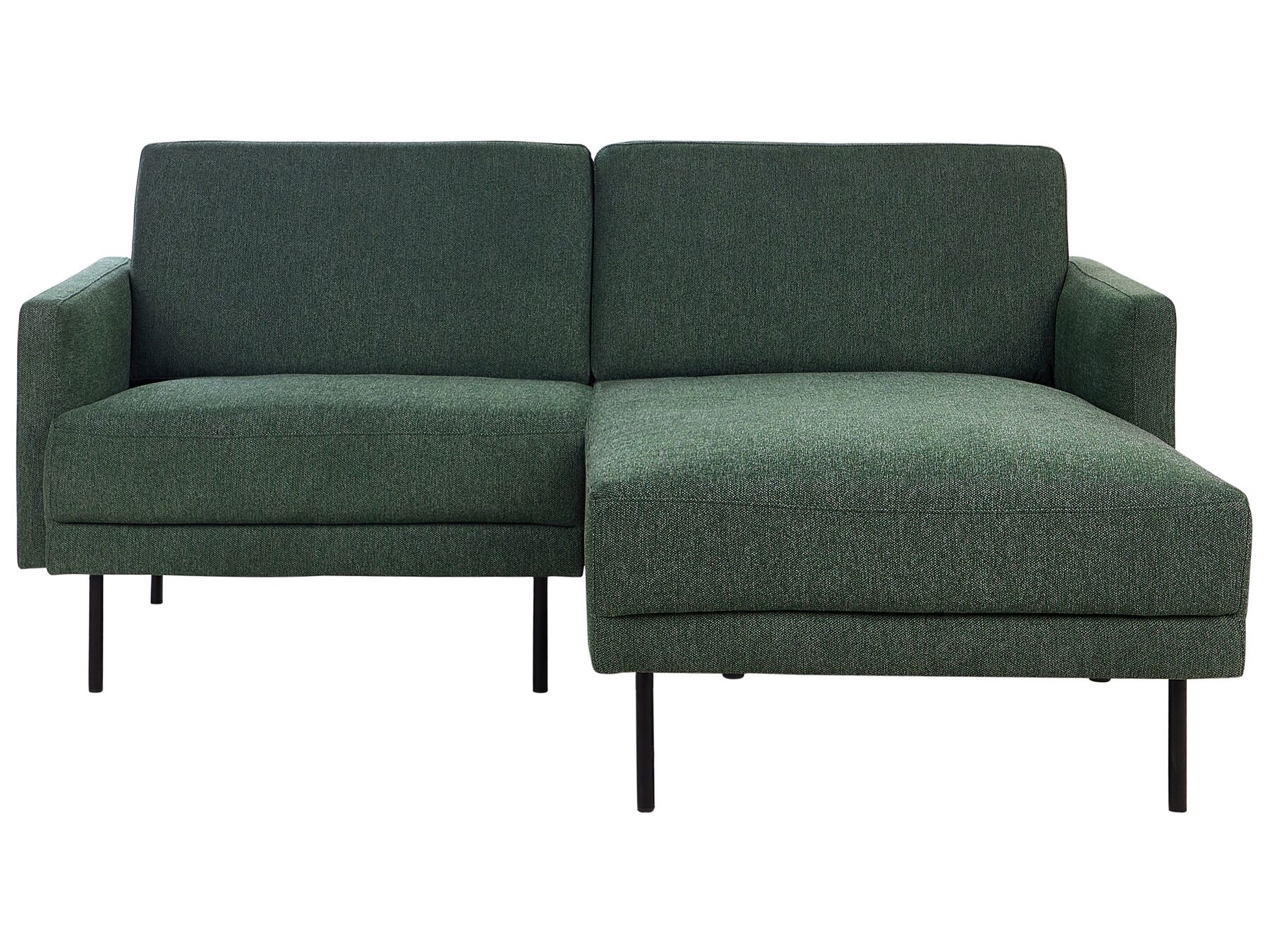 Corner Sofa BREDA Fabric Dark Green 2 Seater Left Hand