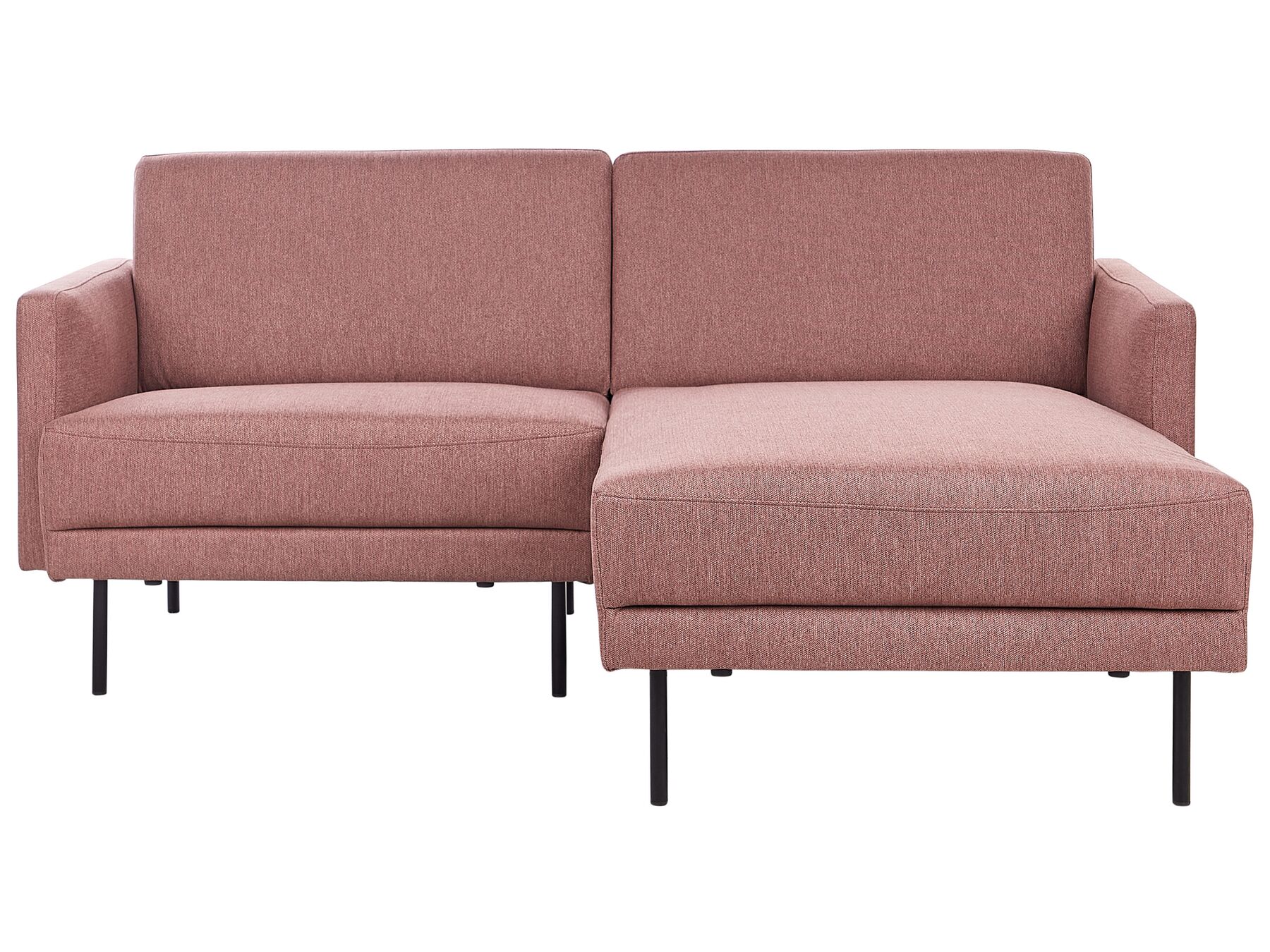 Corner Sofa BREDA Fabric Pink 2 Seater Left Hand