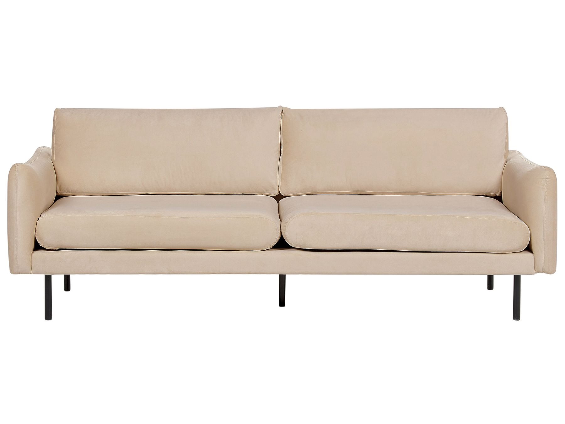 3 Seater Velvet Sofa Beige VINTERBRO