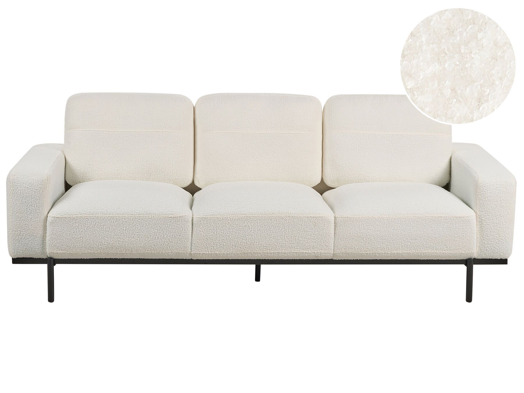 3 Seater Sofa Boucle White SOVIK