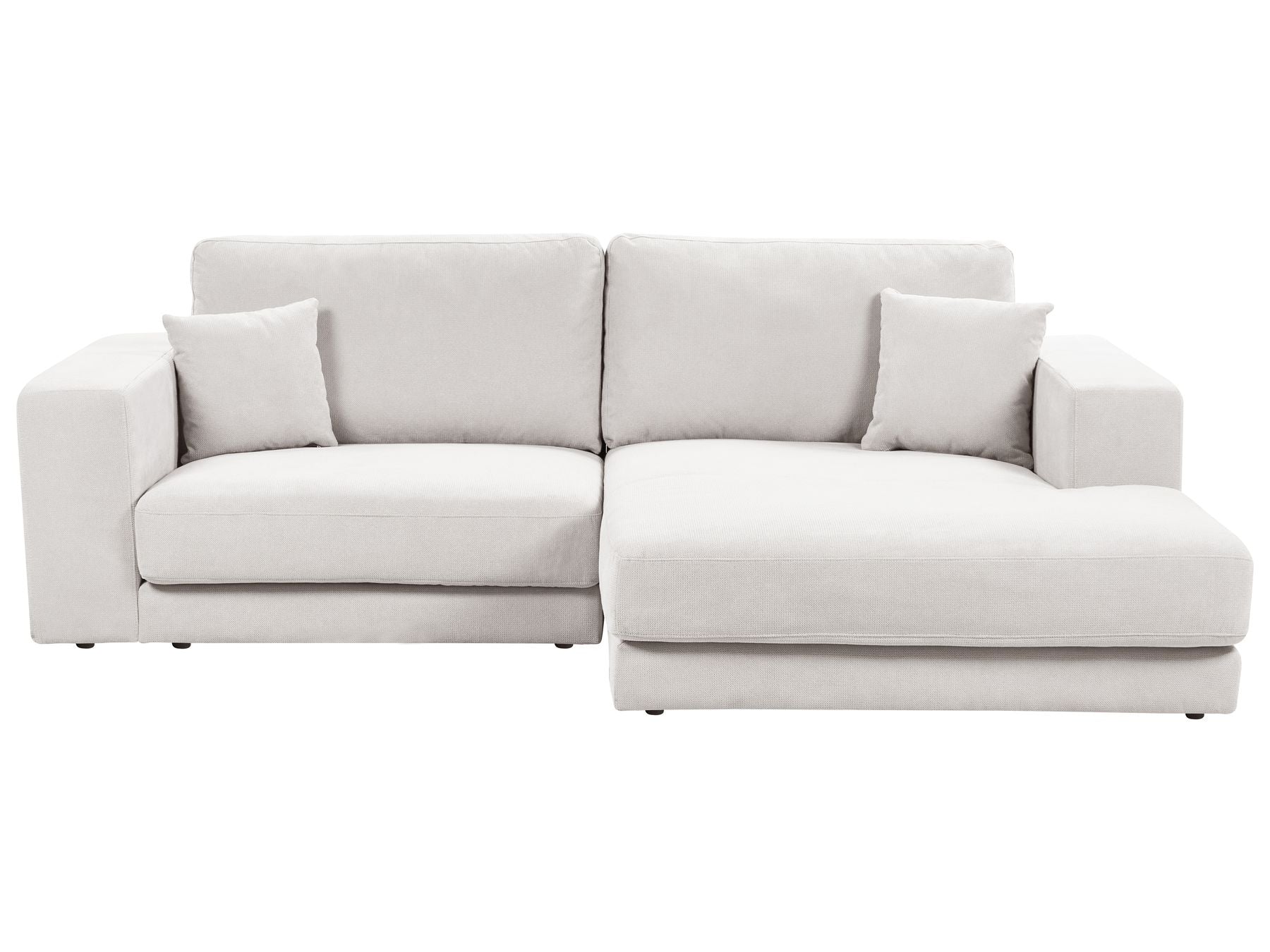 Corner Sofa LOFOTEN Fabric Off-White 3 Seater Left Hand