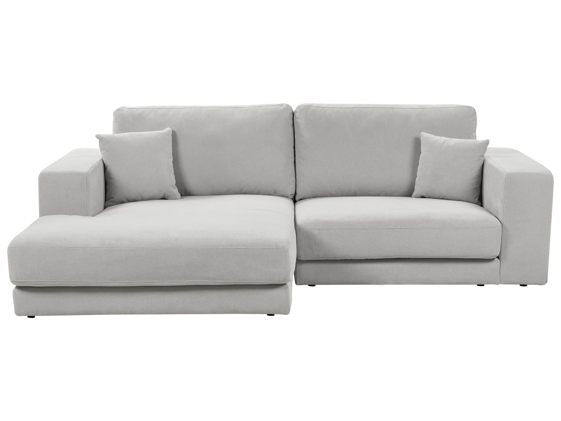 Corner Sofa LOFOTEN Fabric Light Grey 3 Seater Right Hand