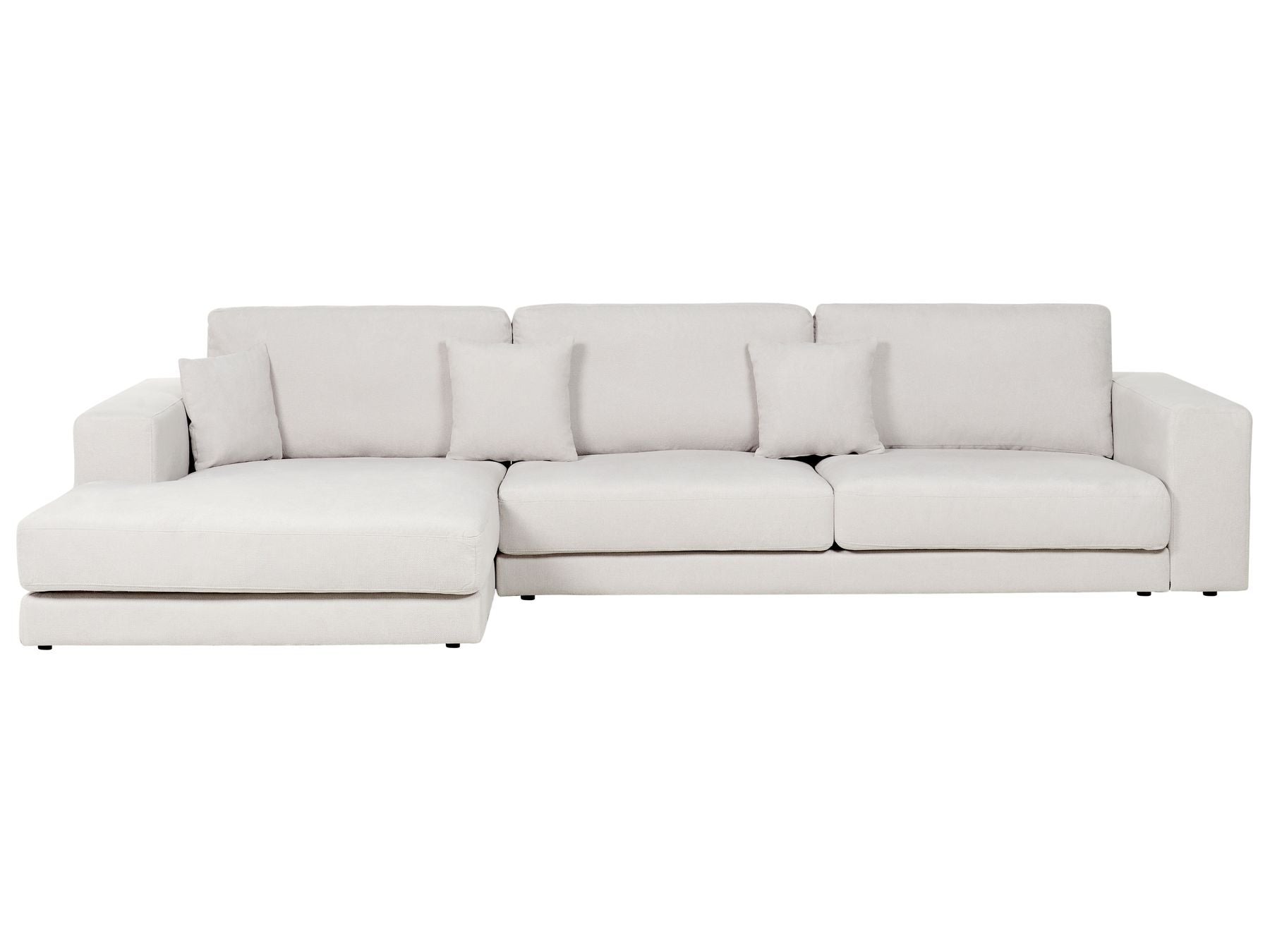 Corner Sofa LOFOTEN Fabric Off-White 4 Seater Right Hand