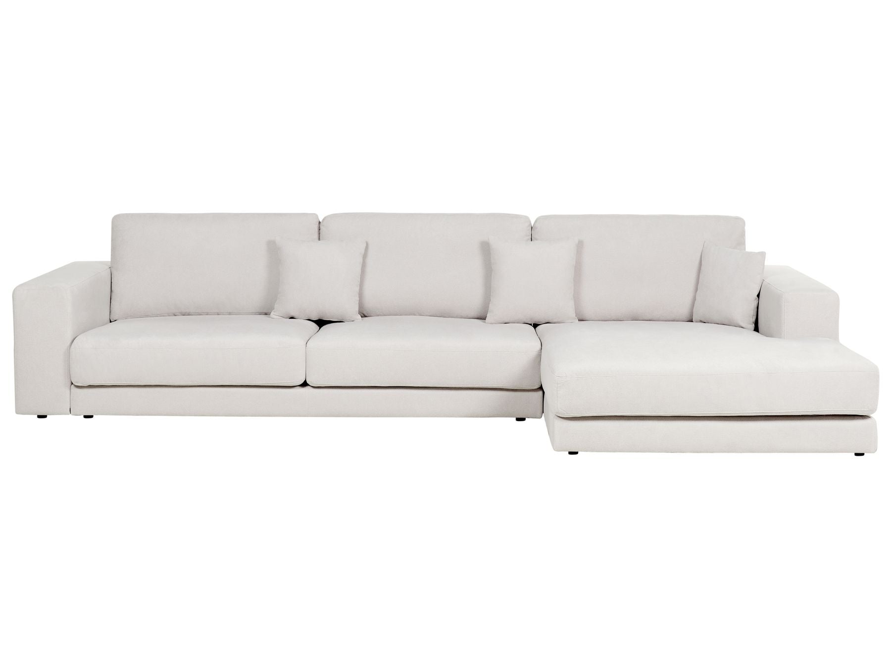Corner Sofa LOFOTEN Fabric Off-White 4 Seater Left Hand