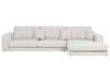 Corner Sofa Fabric Off-White 4 Seater Left Hand