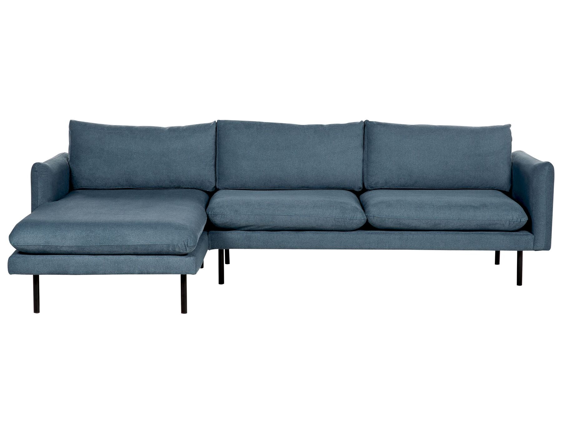 Corner Sofa VINTERBRO Chenille Blue 4 Seater Right Hand
