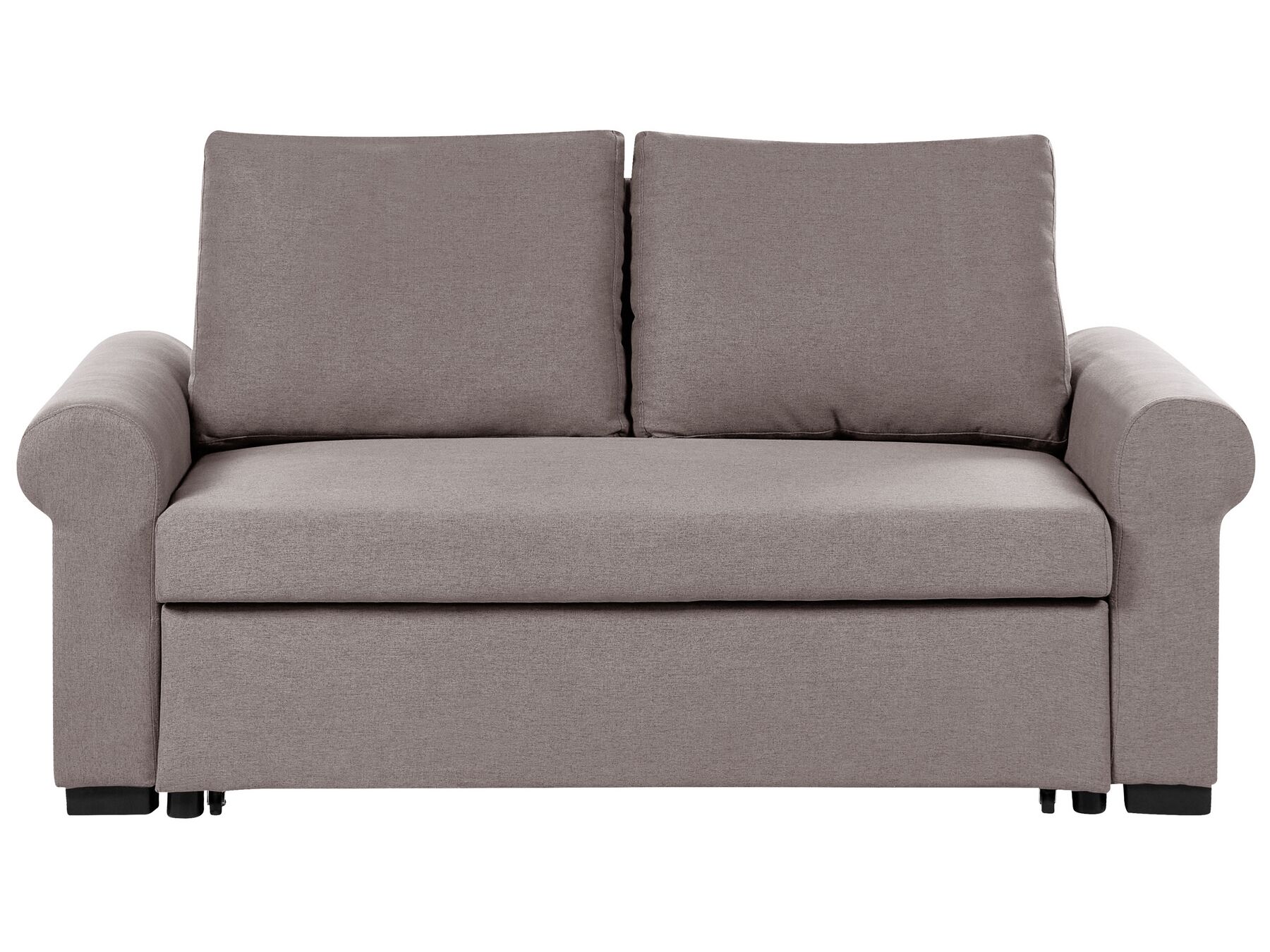 Sofa Bed SILDA Fabric Light Brown 2 Seater