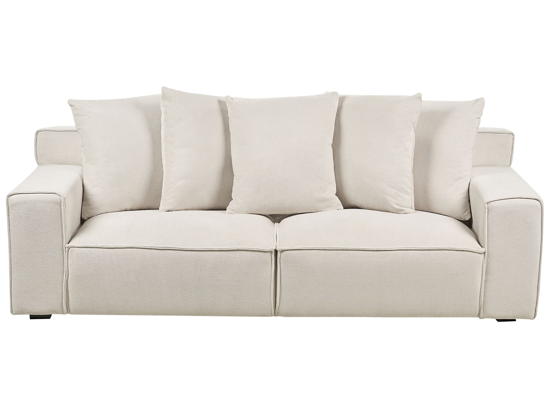 3 Seater Chenille Sofa Off-White VISKAN