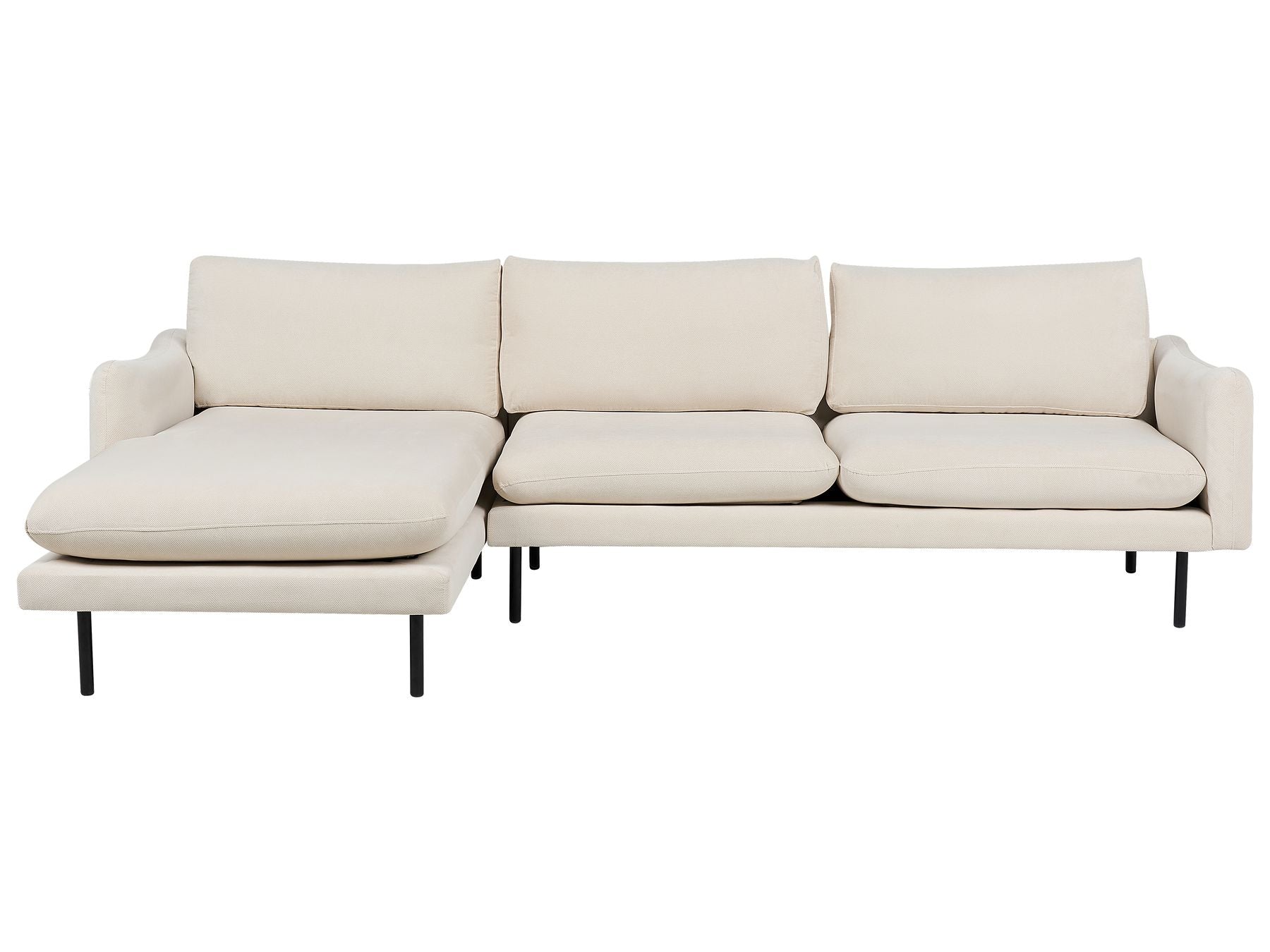 Corner Sofa VINTERBRO Fabric Light Beige 4 Seater Right Hand