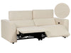 2 Seater Corduroy Electric Recliner Sofa with Port Beige