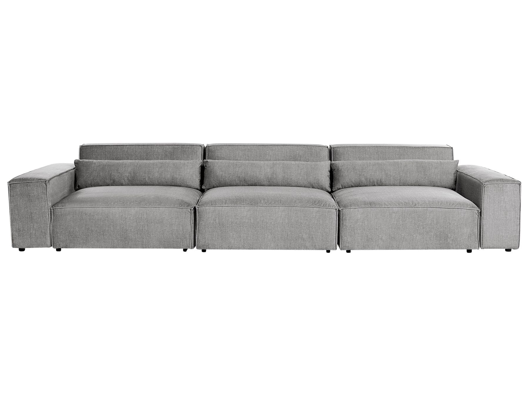3 Seater Modular Fabric Sofa Grey HELLNAR