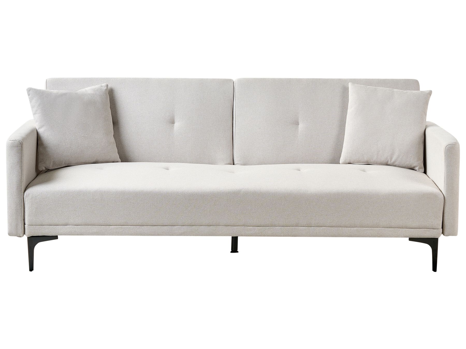 Sofa Bed LUCAN Fabric Light Beige 3 Seater