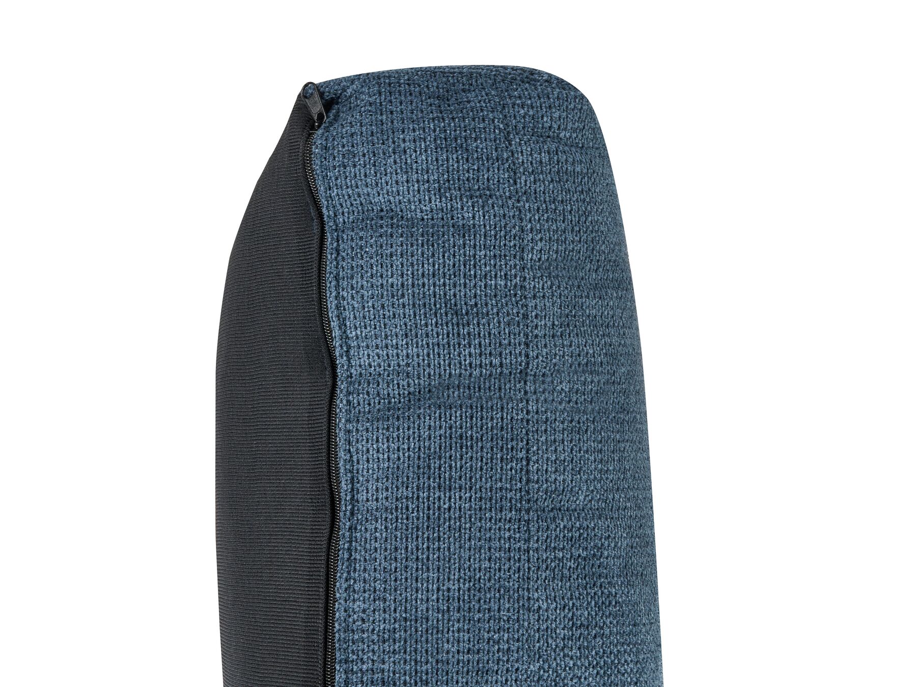 Right Hand Fabric Corner Sofa Blue GLOSLI