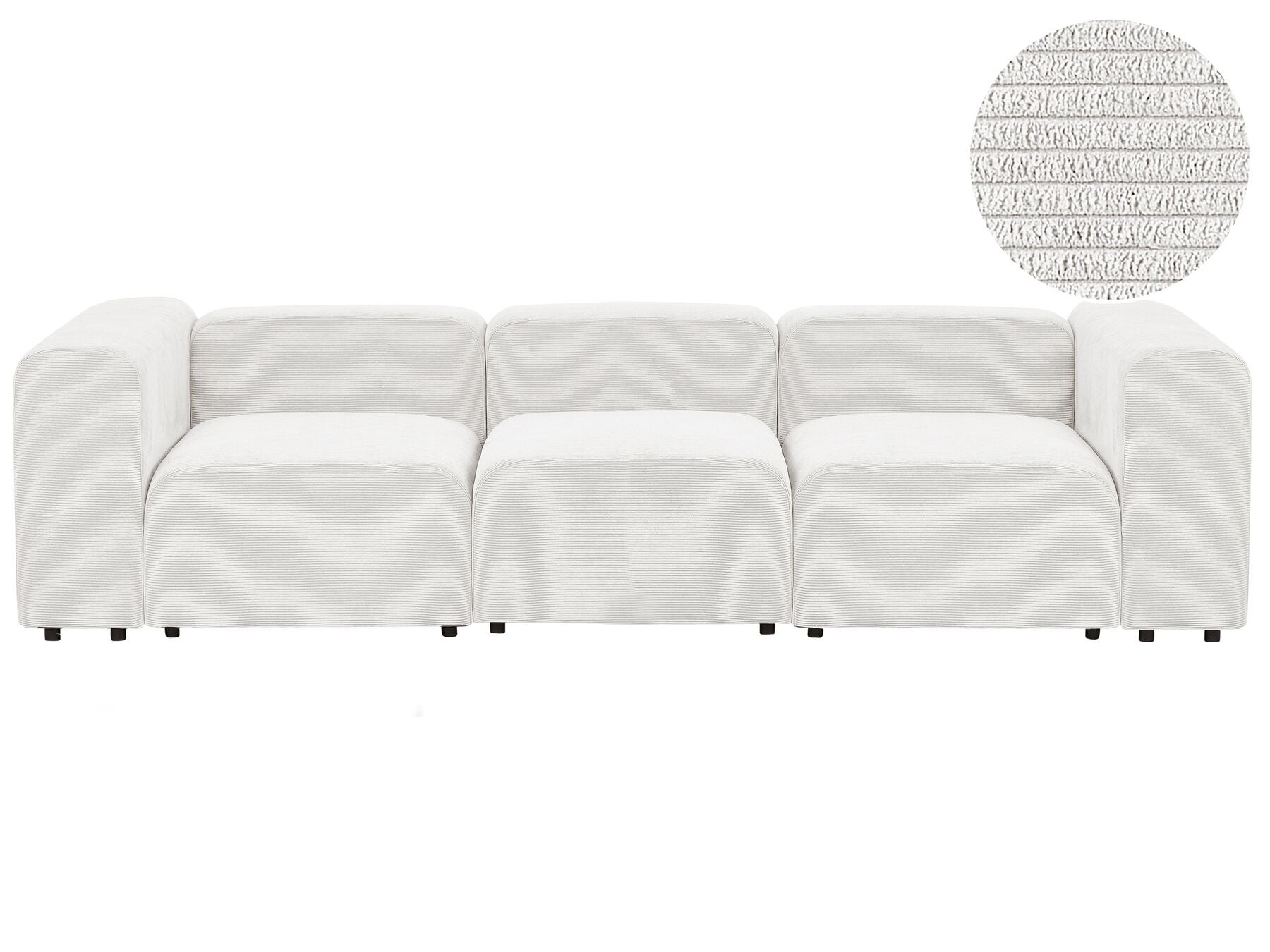 Modular Sofa FALSTERBO Corduroy Off-White 3 Seater