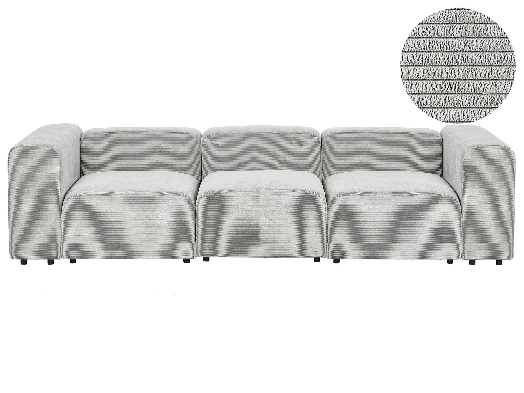 Modular Sofa FALSTERBO Corduroy Grey 3 Seater