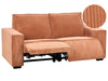 Jumbo Cord Electric Recliner Sofa Orange