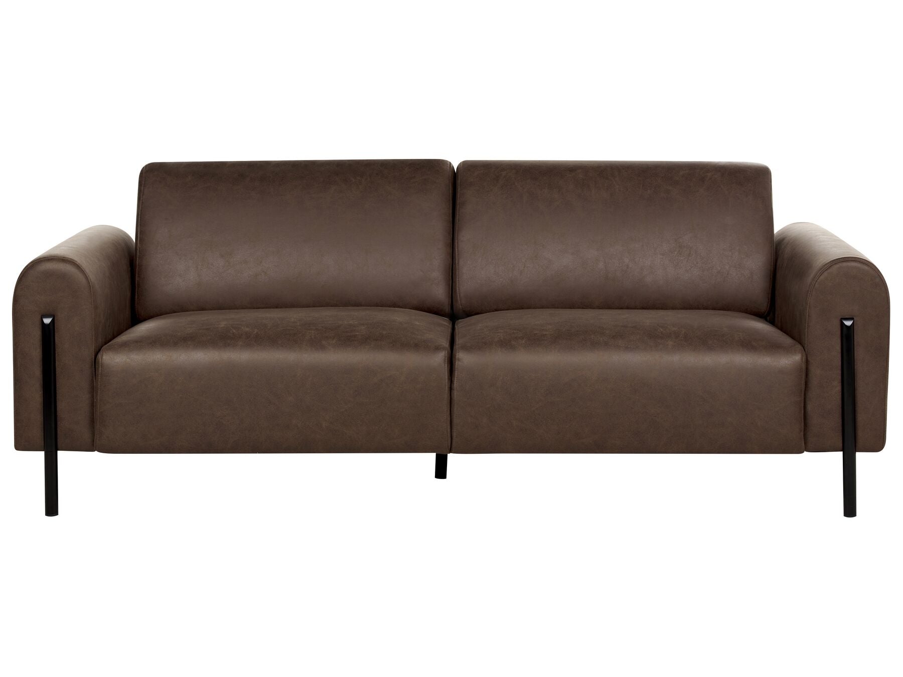 3 Seater Fabric Sofa Dark Brown ASKIM