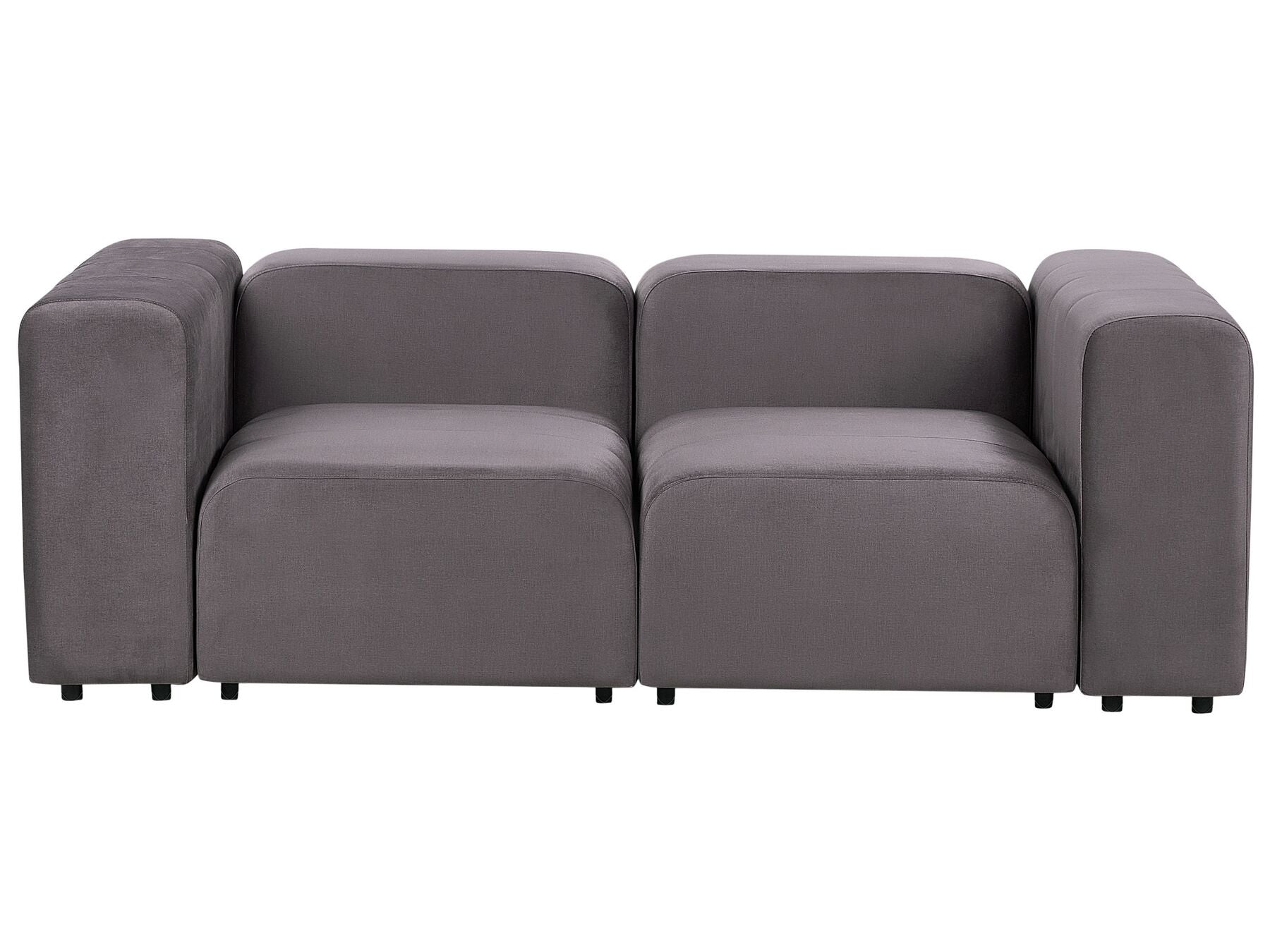 2 Seater Modular Velvet Sofa Dark Grey FALSTERBO