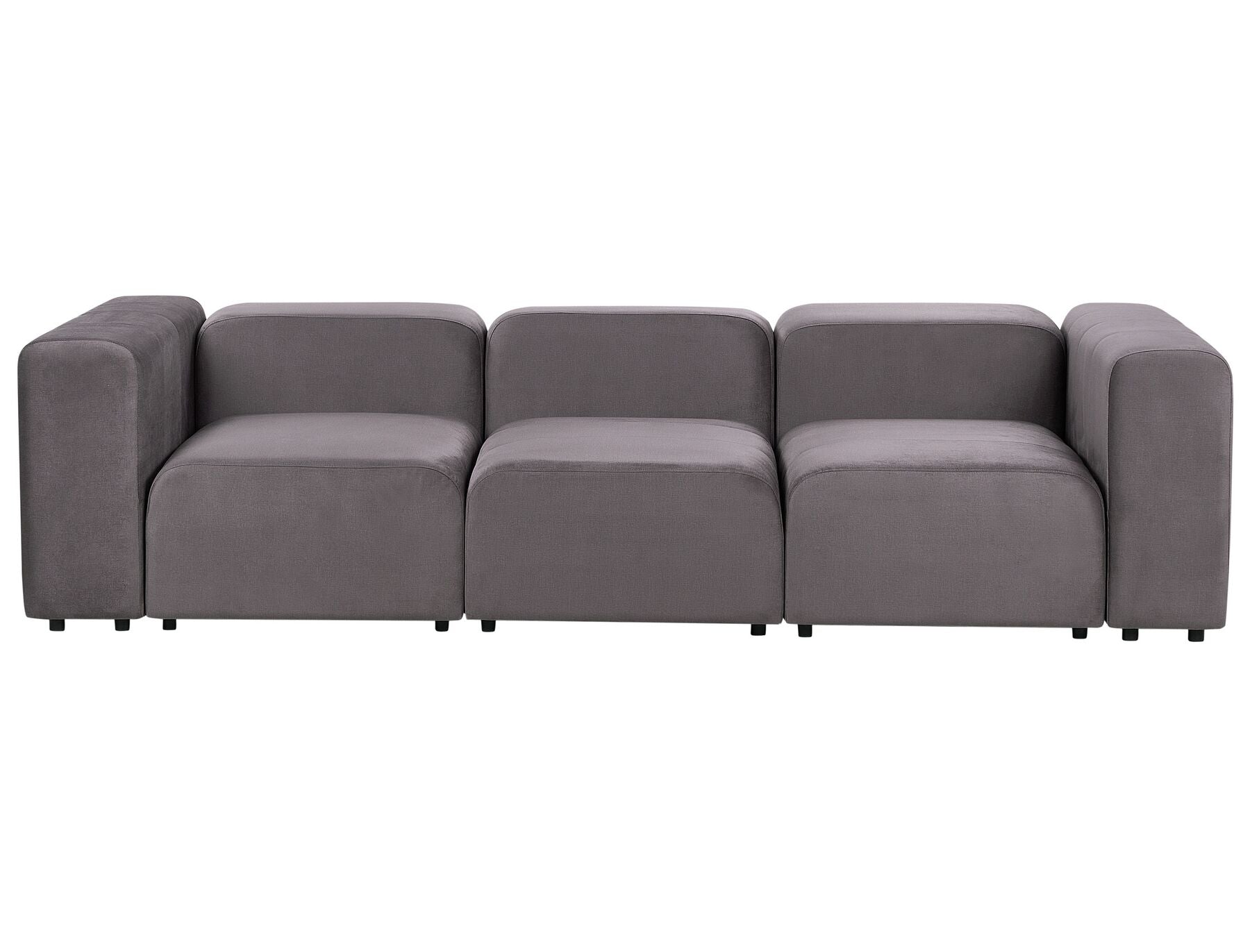 Modular Sofa FALSTERBO Velvet Dark Grey 3 Seater