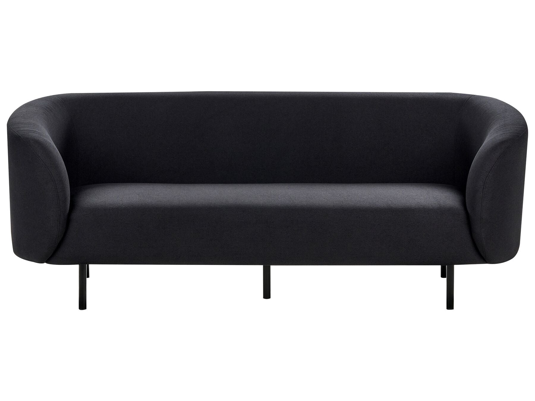3 Seater Fabric Sofa Black LOEN