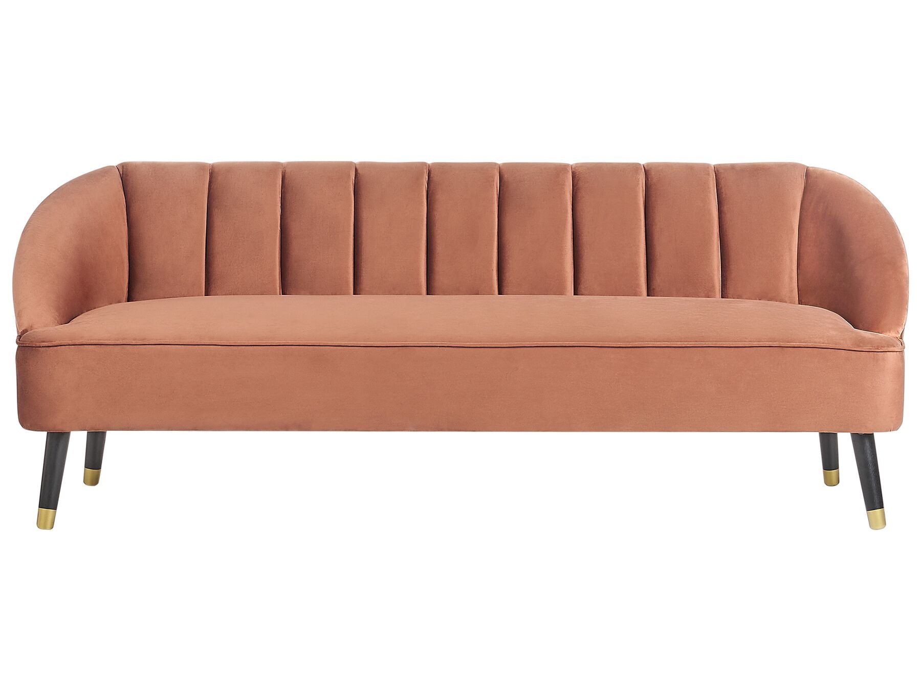 3 Seater Velvet Sofa Golden Brown ALSVAG