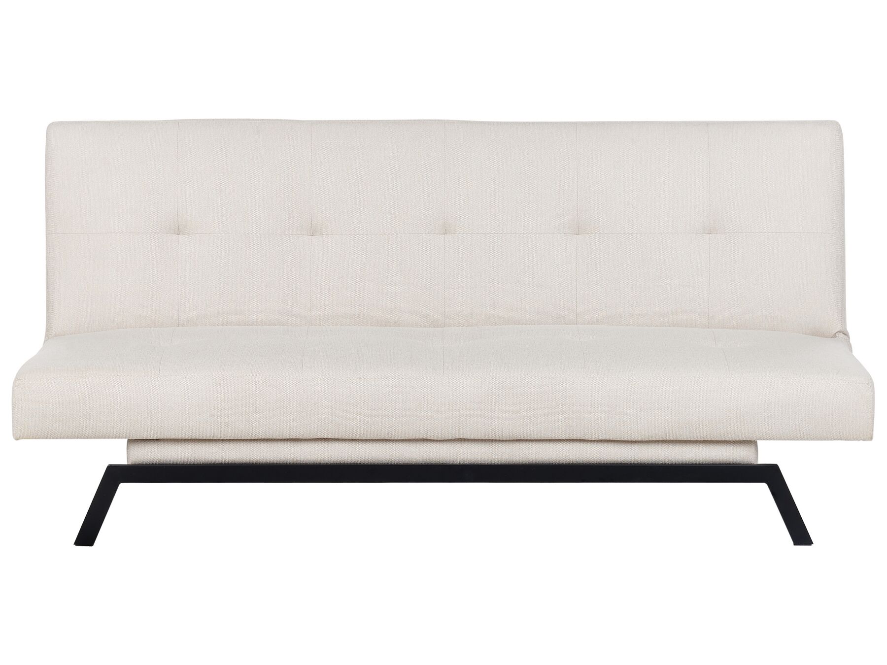 Sofa Bed LEEDS Fabric White 3 Seater