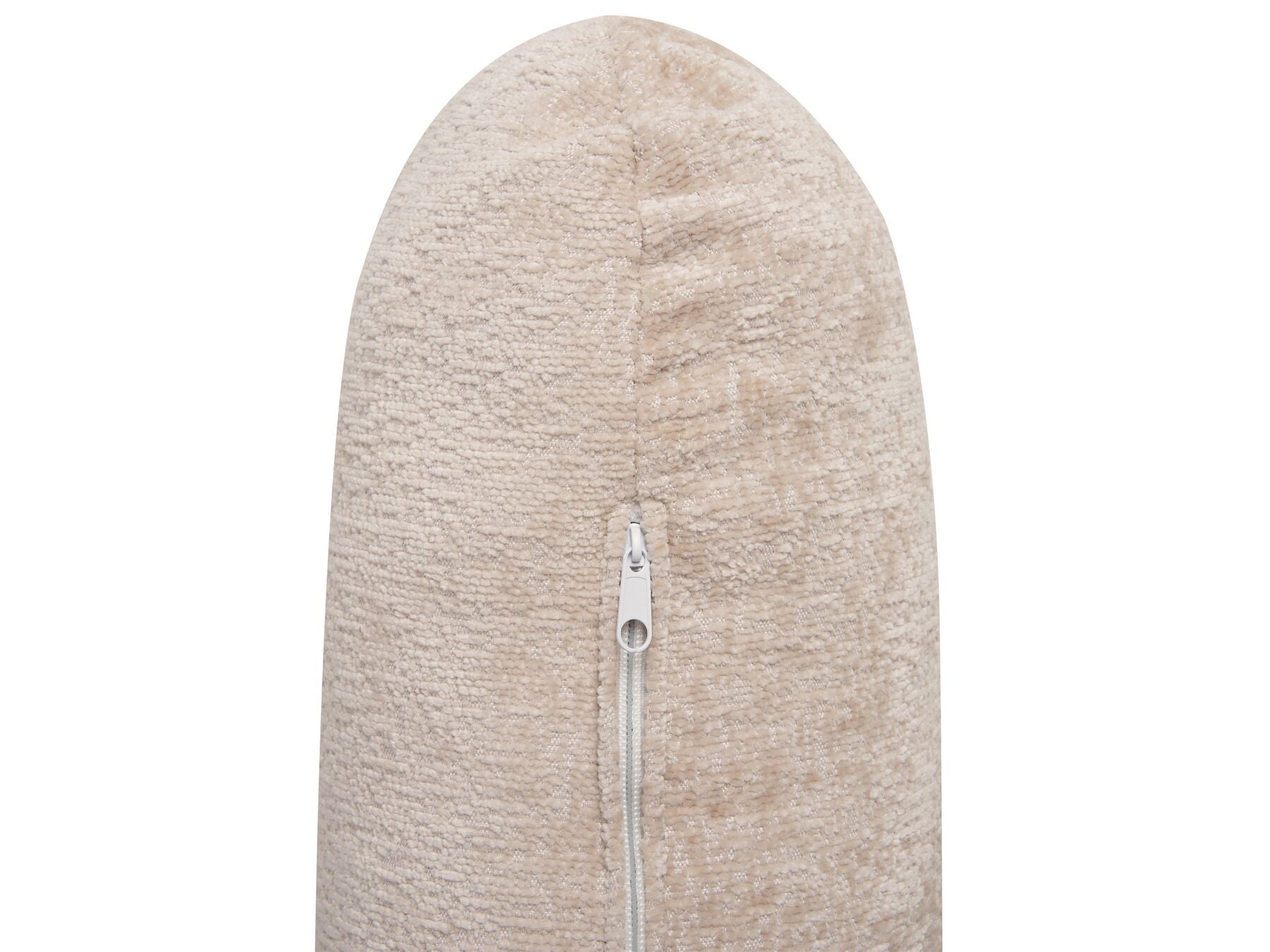Left Hand Chenille Corner Sofa Beige SIMOS