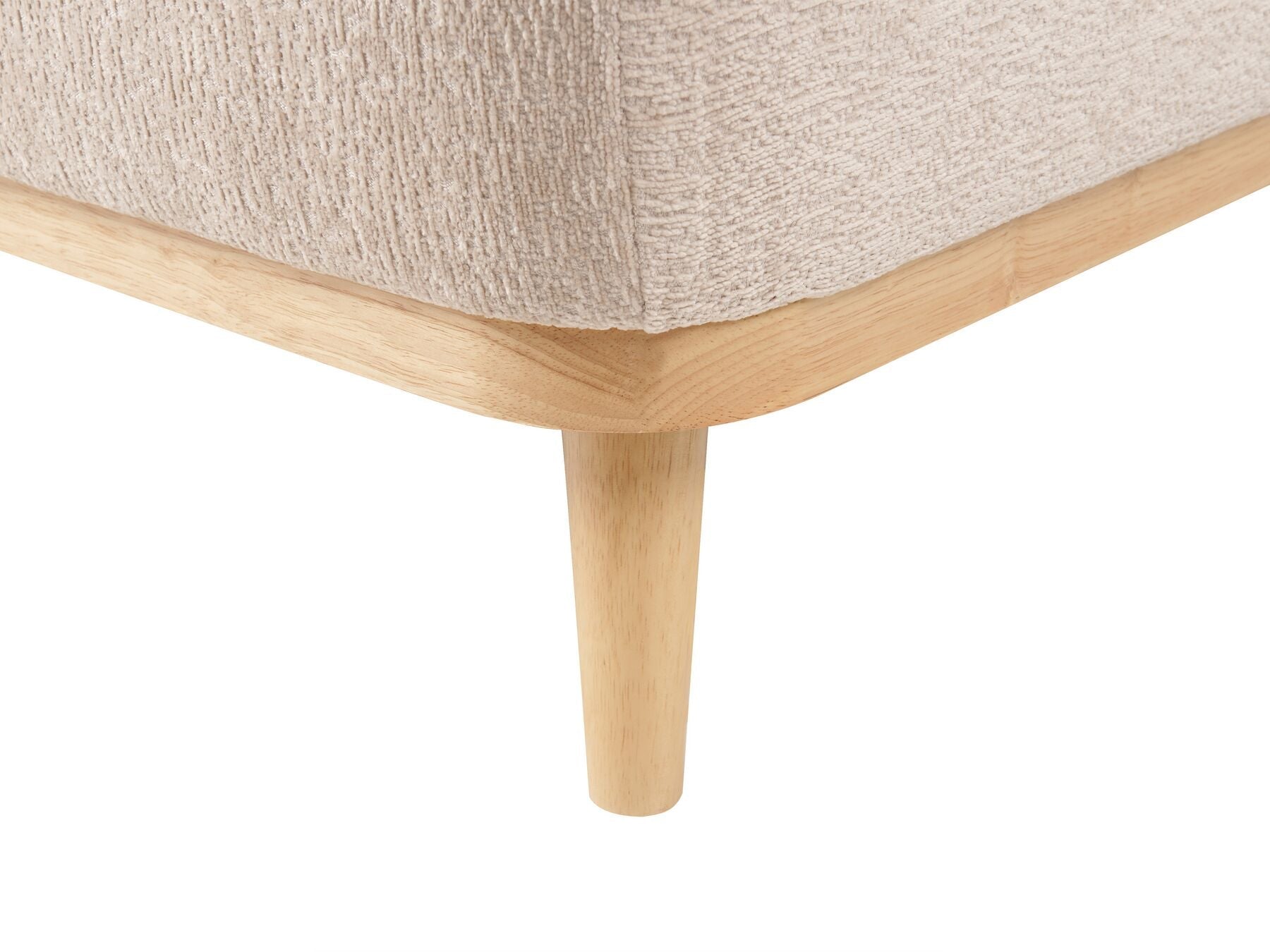 Left Hand Chenille Corner Sofa Beige SIMOS