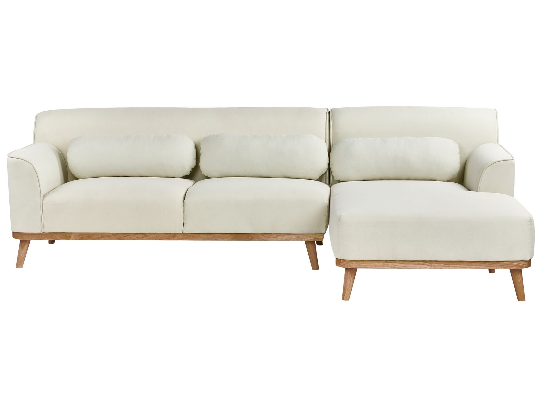 Corner Sofa SIMOS Fabric Off-White 3 Seater Left Hand