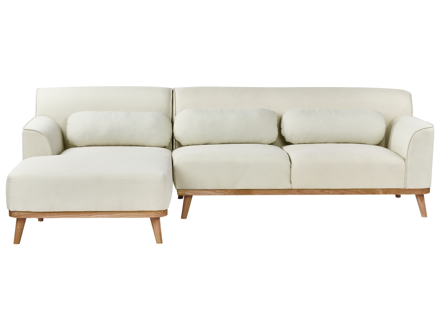 Corner Sofa SIMOS Fabric Off-White 3 Seater Right Hand