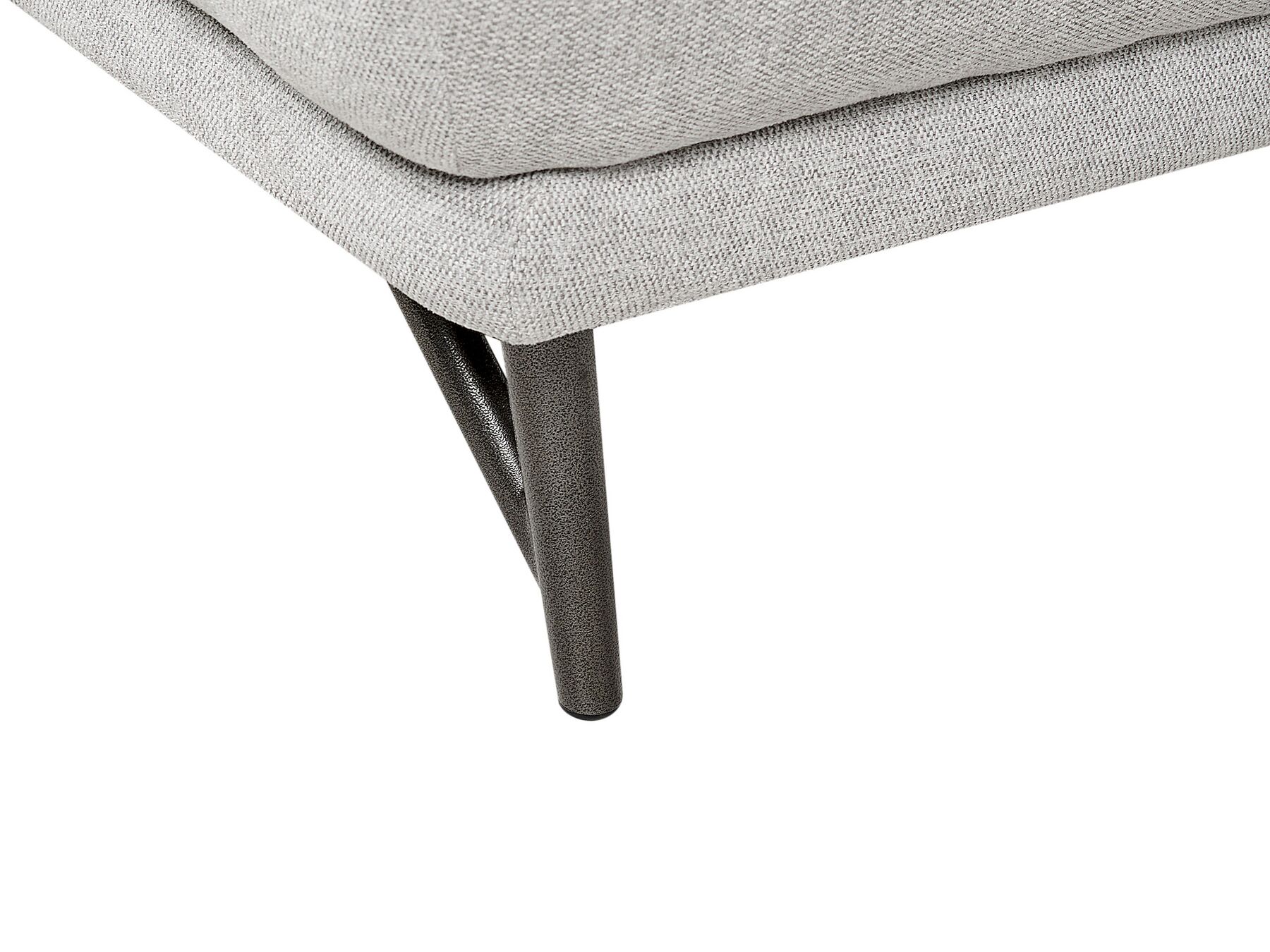Right Hand Linen Corner Sofa Light Grey ELGA