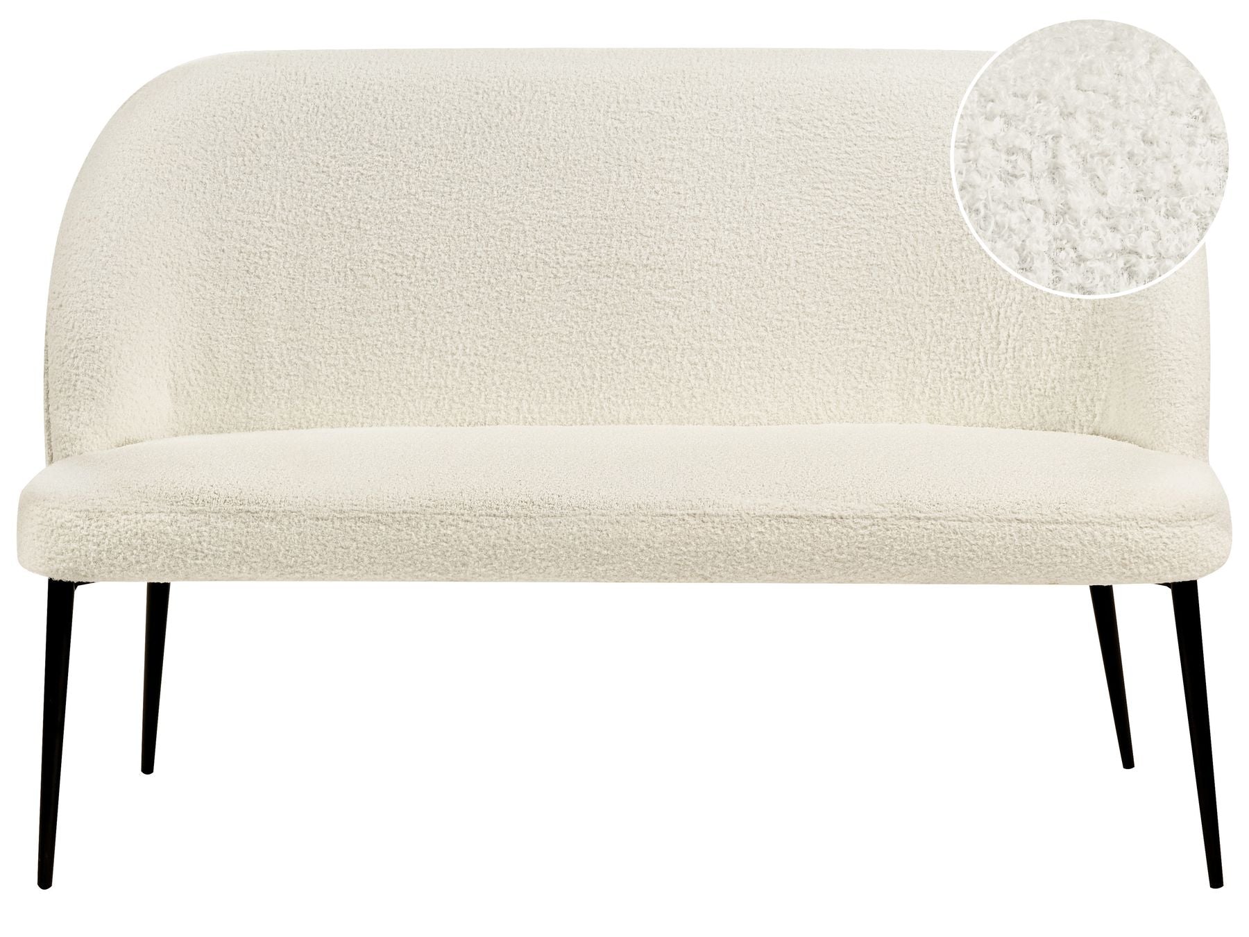 2 Seater Boucle Kitchen Sofa Light Beige OSBY