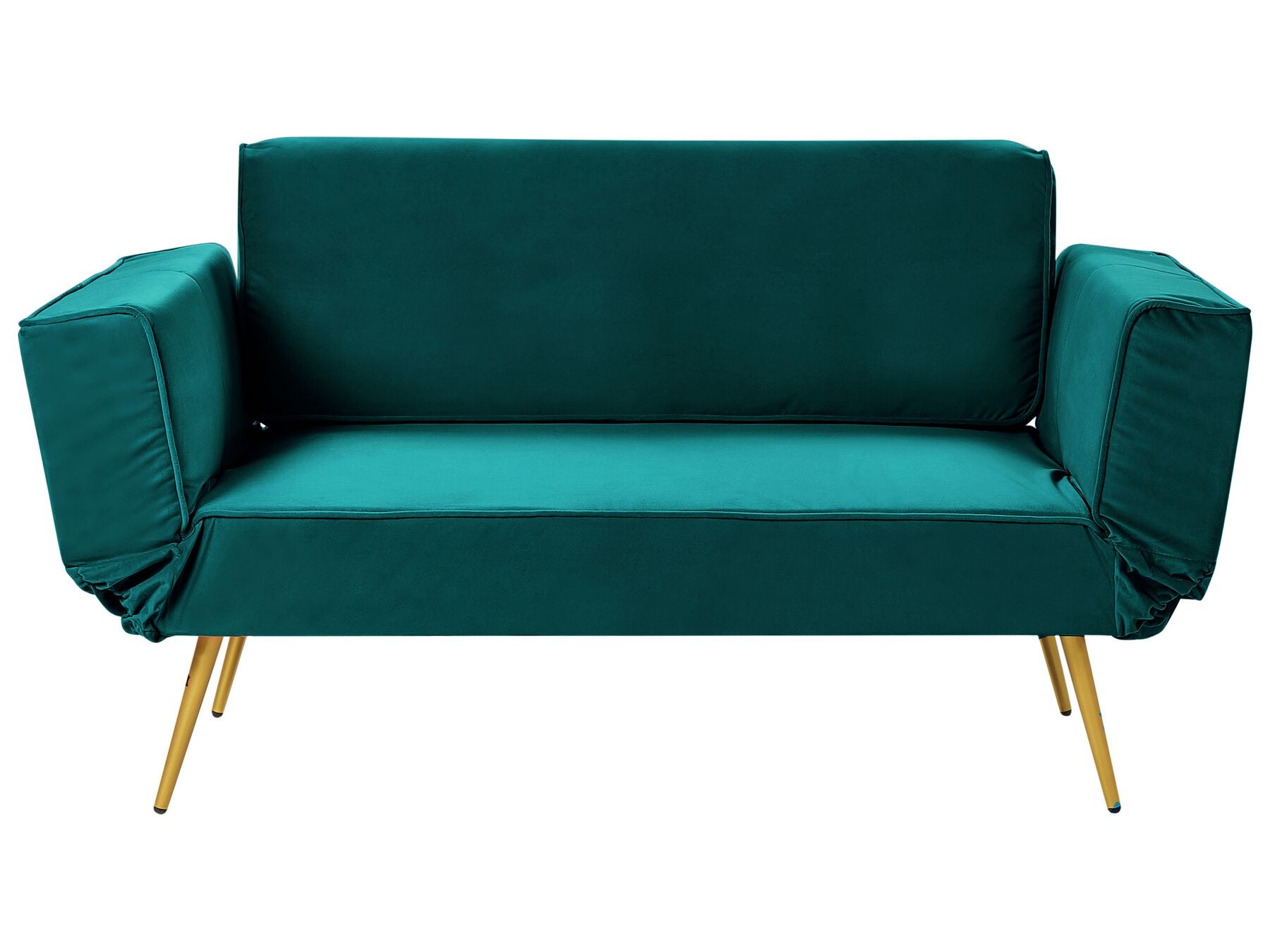 Sofa Bed SAARELA Velvet Emerald Green 2 Seater