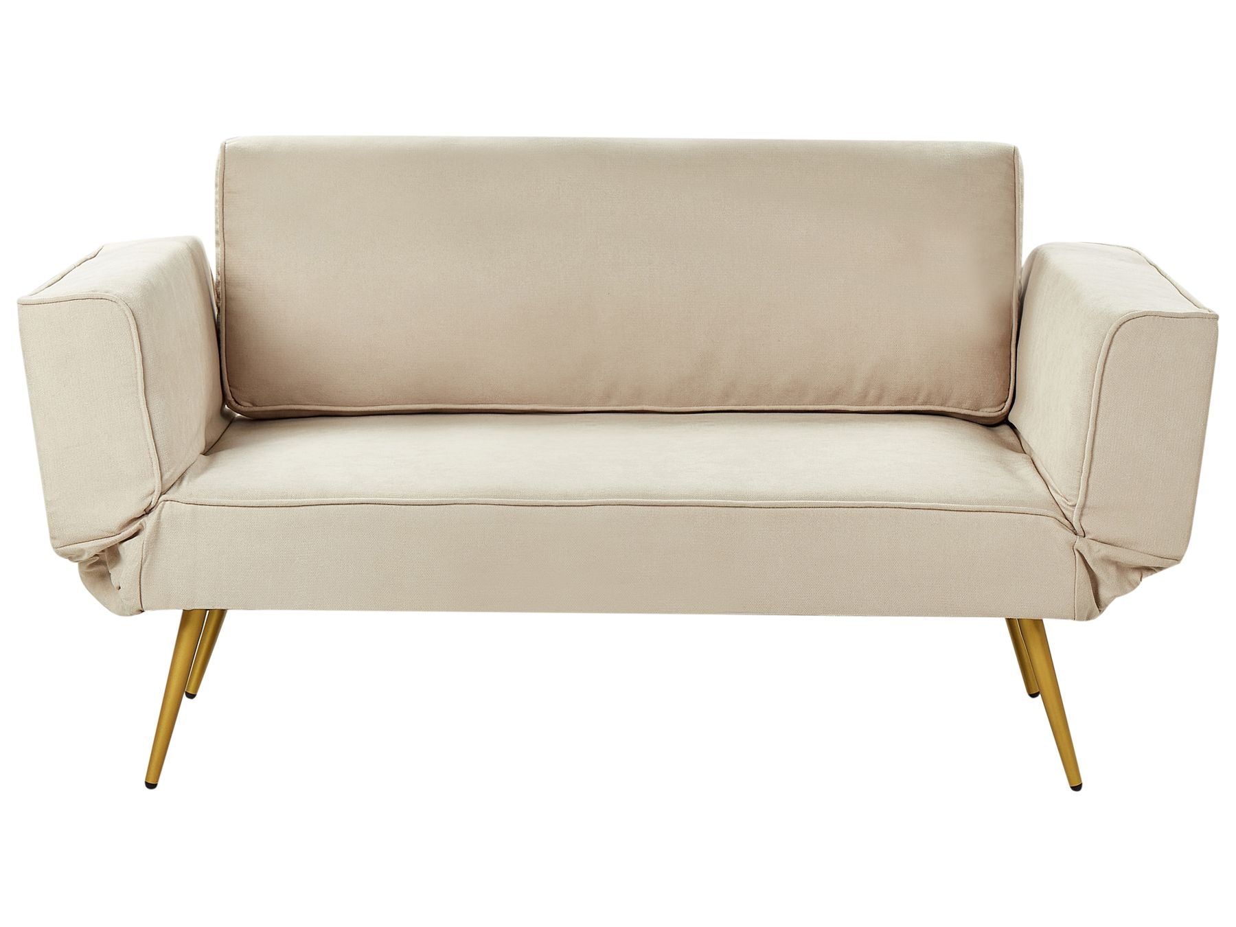 Sofa Bed SAARELA Fabric Beige 2 Seater