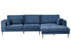 Corner Sofa Fabric Blue 3 Seater Left Hand