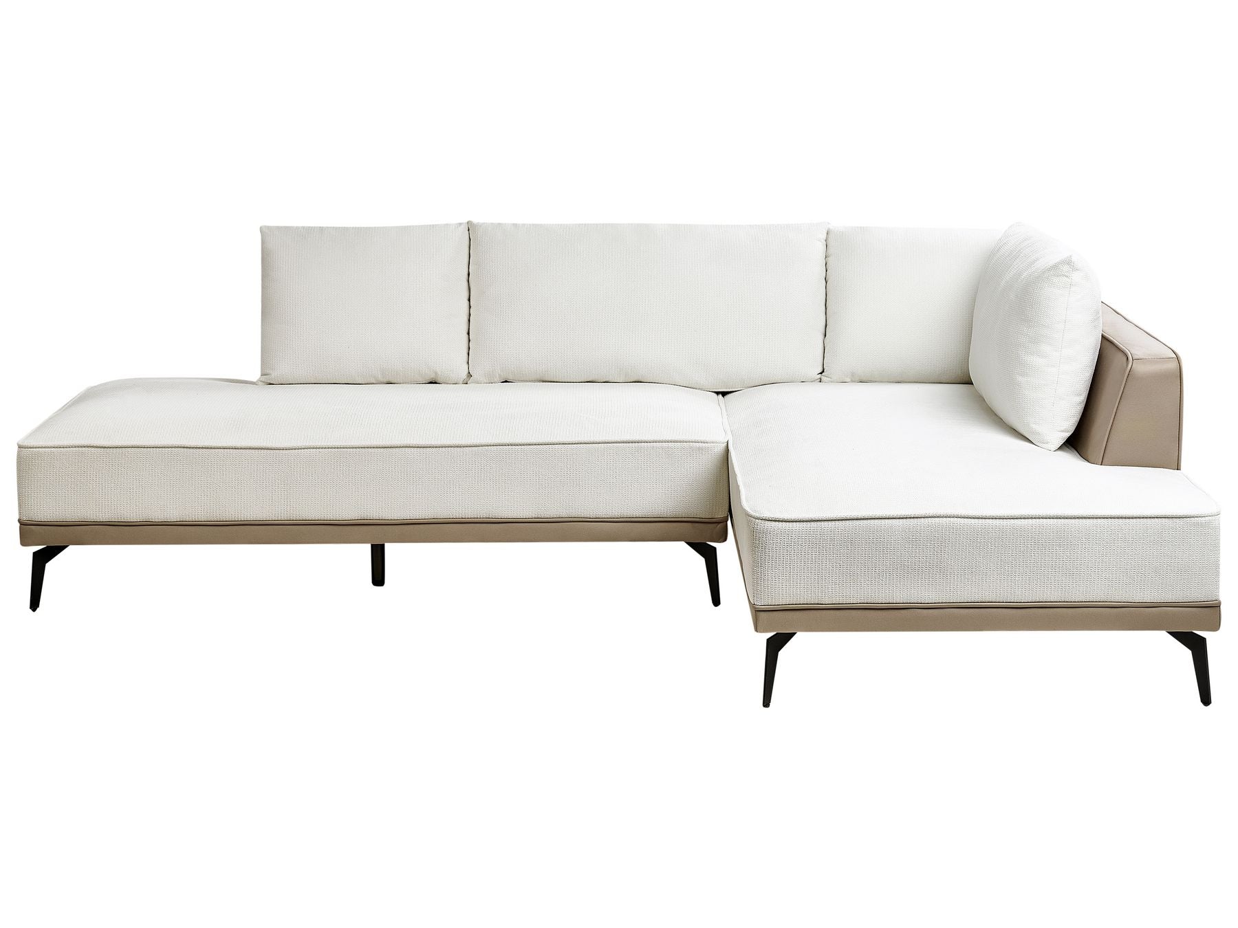 Corner Sofa MYKEN Fabric Off-White 3 Seater Left Hand