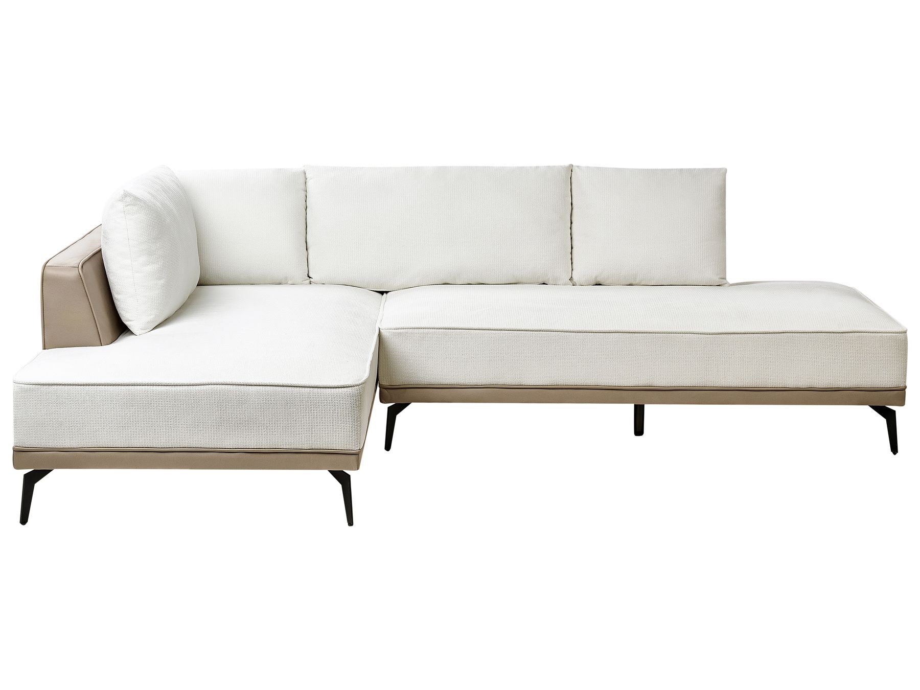 Corner Sofa MYKEN Fabric Off-White 3 Seater Right Hand
