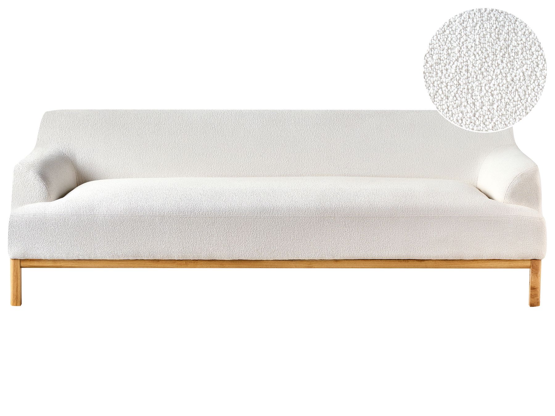 3 Seater Boucle Sofa Off-White SOSJO