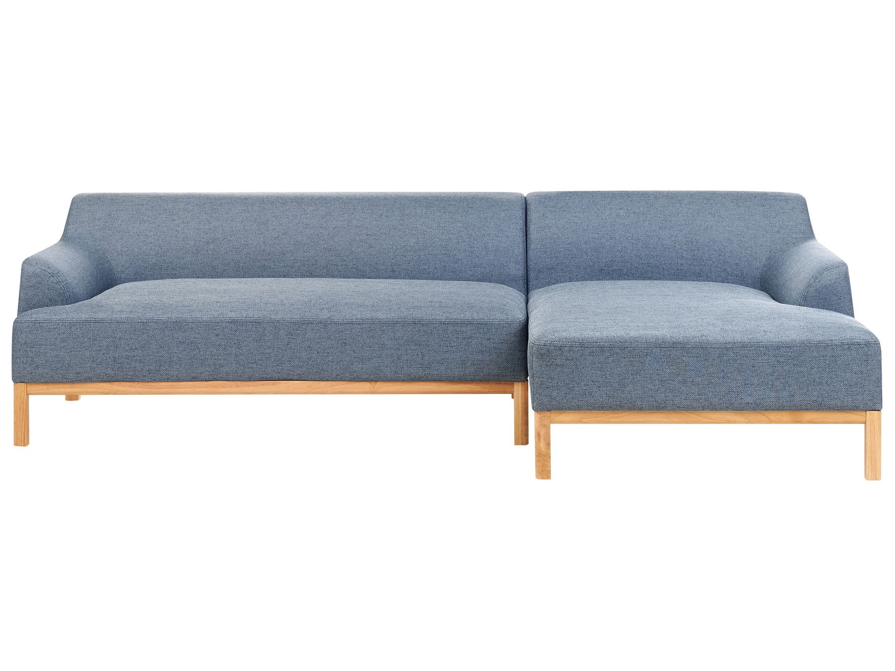 Corner Sofa SOSJO Fabric Blue 3 Seater Left Hand