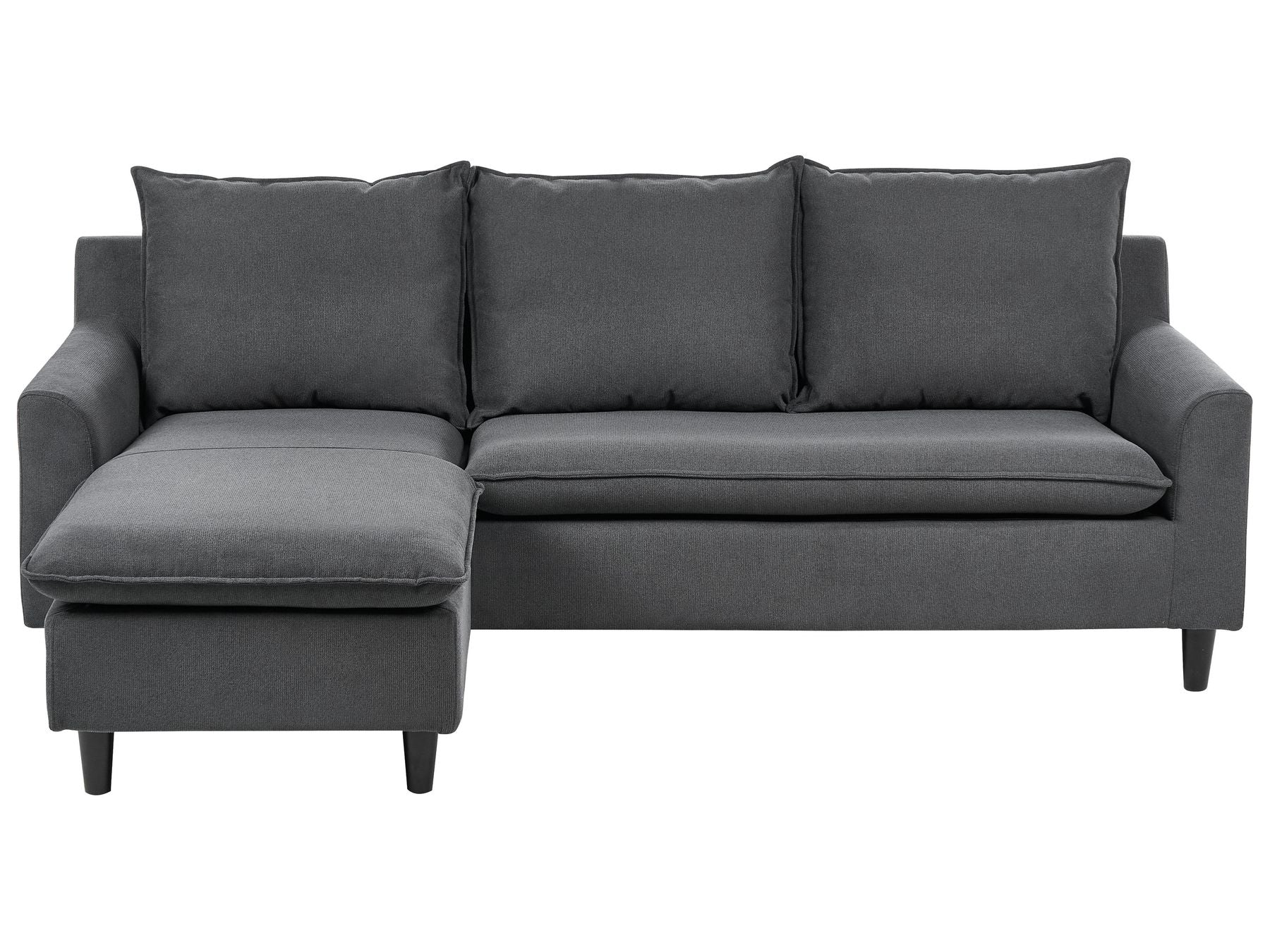 Corner Sofa ELVENES Fabric Dark Grey 3 Seater Right Hand