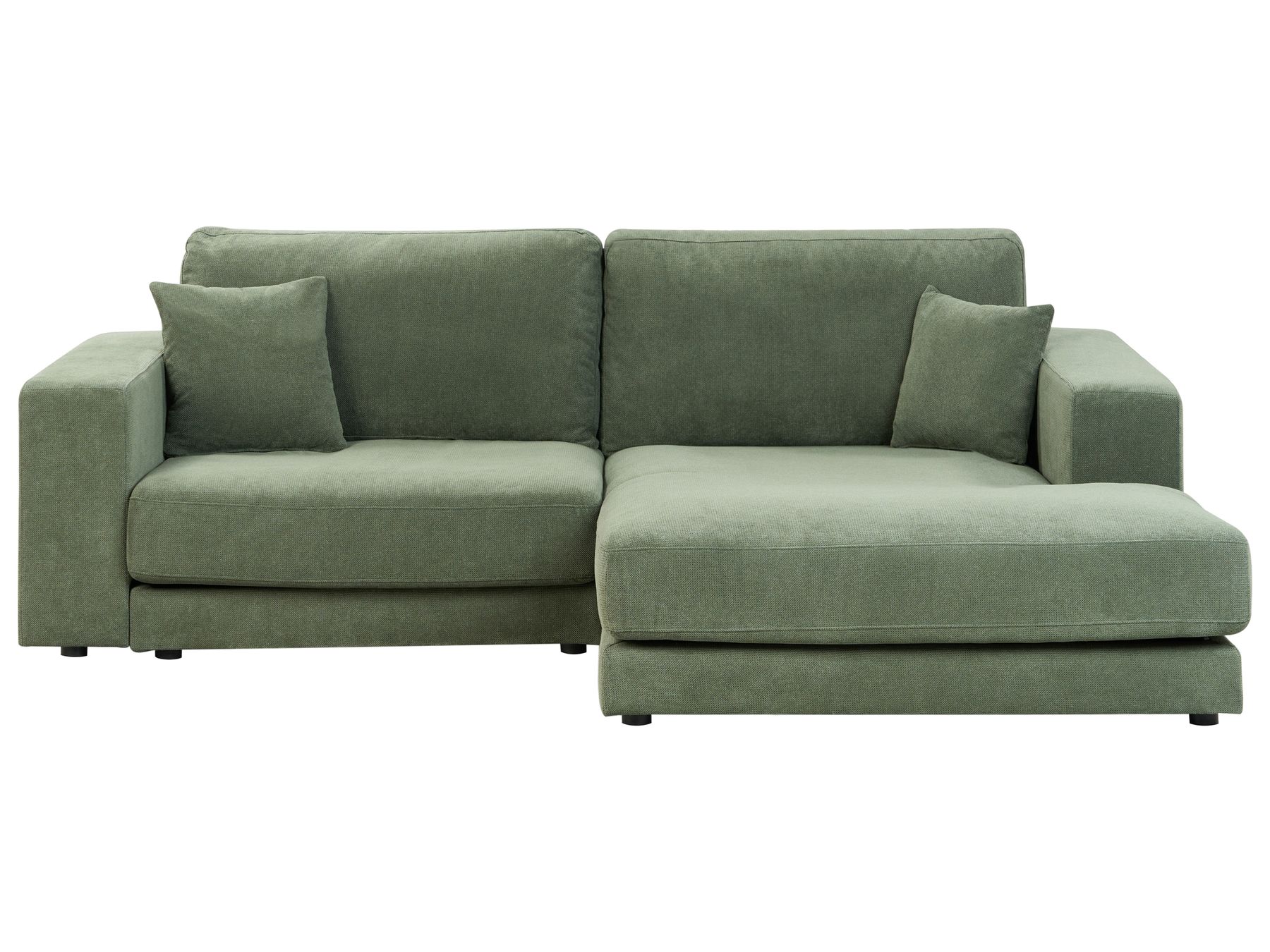 Corner Sofa LOFOTEN Fabric Green 3 Seater Left Hand