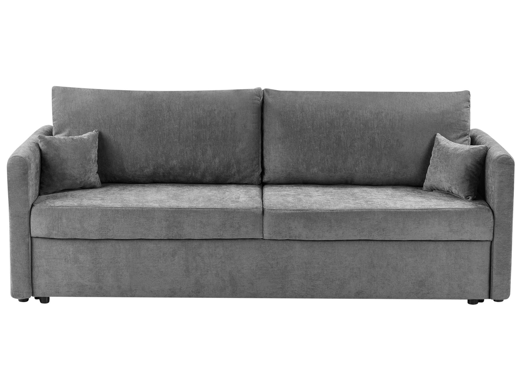 Sofa Bed BLEIK Fabric Light Grey with Storage 3 Seater